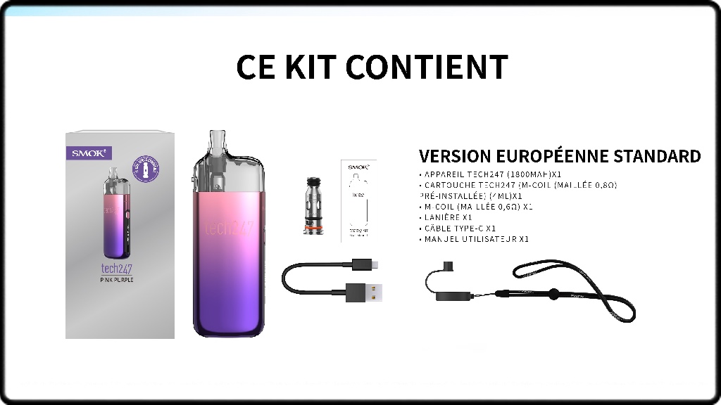 Le contenu du pack